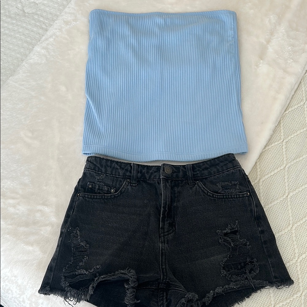 Light Blue Old Navy Ribbed Tube Top size M like new